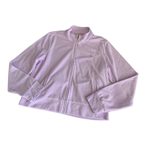 Juicy by Juicy Couture Lilac Sky Purple Terrycloth Y2K Zip Up Sweatshirt XL - Picture 1 of 8